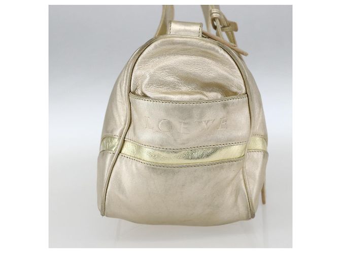 LOEWE Mini Boston Bag Pelle Oro Auth 160969 D'oro - vista 3