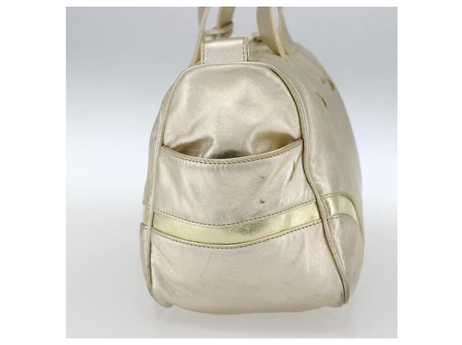 LOEWE Mini Boston Bag Pelle Oro Auth 160969 D'oro - vista 4