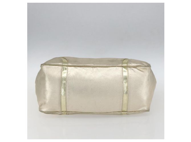 LOEWE Mini Boston Bag Pelle Oro Auth 160969 D'oro - vista 5