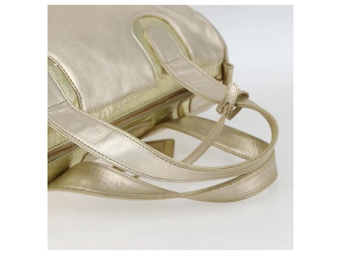 LOEWE Mini Boston Bag Pelle Oro Auth 160969 D'oro - vista 7