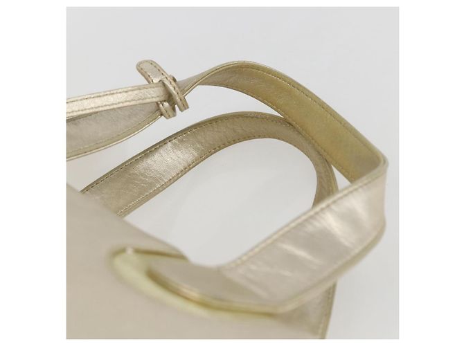 LOEWE Mini Boston Bag Pelle Oro Auth 160969 D'oro - vista 8