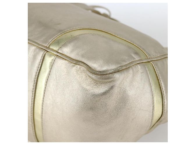 LOEWE Mini Boston Bag Pelle Oro Auth 160969 D'oro - vista 9