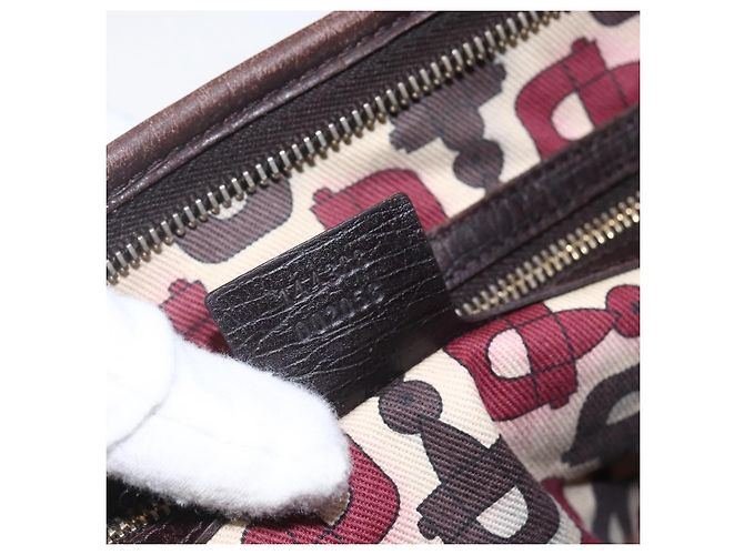 Borsa a Spalla Gucci GG Canvas Web Sherry Line Beige Oro 144388 Auth hk3291 D'oro - vista 12