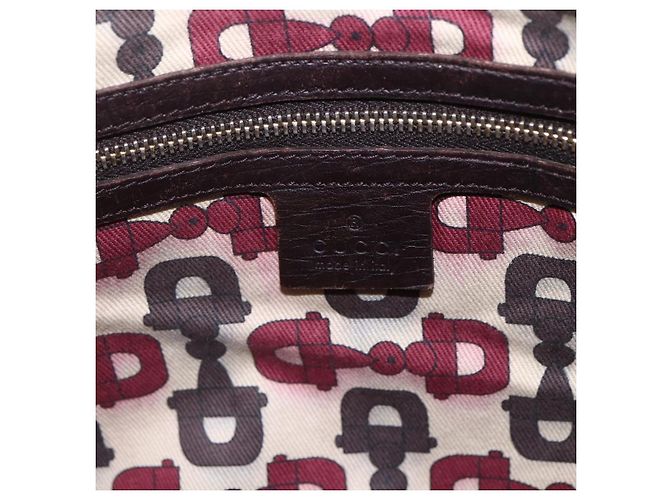 Borsa a Spalla Gucci GG Canvas Web Sherry Line Beige Oro 144388 Auth hk3291 D'oro - vista 18