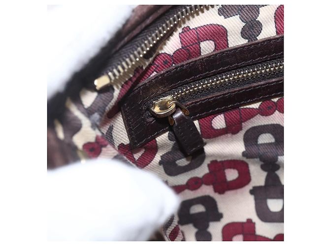 Borsa a Spalla Gucci GG Canvas Web Sherry Line Beige Oro 144388 Auth hk3291 D'oro - vista 19