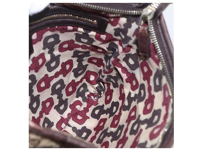 Borsa a Spalla Gucci GG Canvas Web Sherry Line Beige Oro 144388 Auth hk3291 D'oro - vista 20