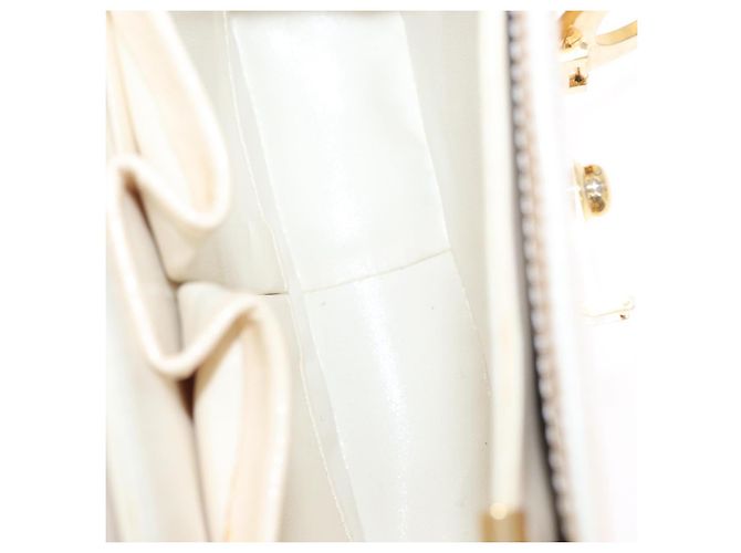 Céline Borsa a Spalla CELINE Circle Smalto Avorio Oro Auth 161499 D'oro Crudo - vista 11