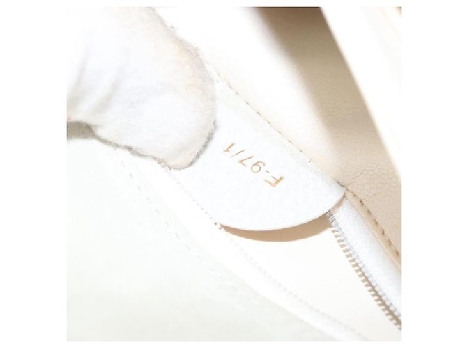 Céline Borsa a Spalla CELINE Circle Smalto Avorio Oro Auth 161499 D'oro Crudo - vista 12