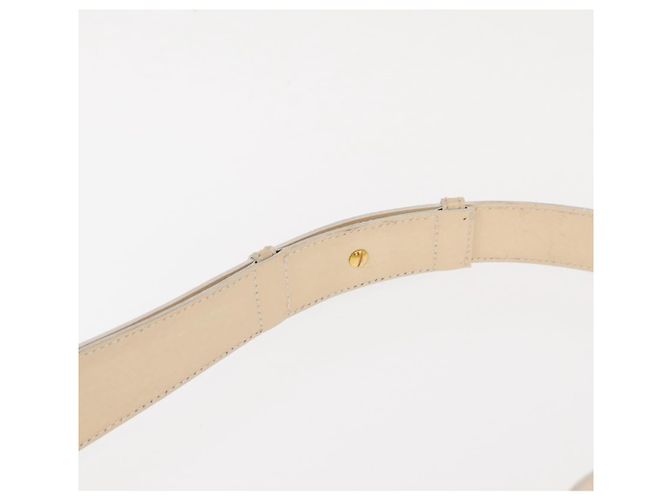 Céline Borsa a Spalla CELINE Circle Smalto Avorio Oro Auth 161499 D'oro Crudo - vista 14