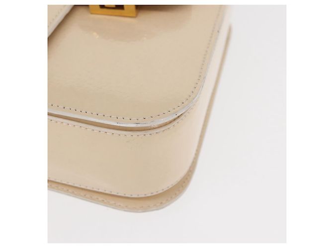 Céline Borsa a Spalla CELINE Circle Smalto Avorio Oro Auth 161499 D'oro Crudo - vista 15