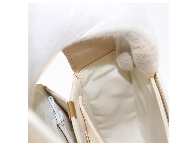 Céline Borsa a Spalla CELINE Circle Smalto Avorio Oro Auth 161499 D'oro Crudo - vista 21