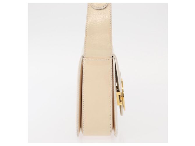 Céline Borsa a Spalla CELINE Circle Smalto Avorio Oro Auth 161499 D'oro Crudo - vista 4