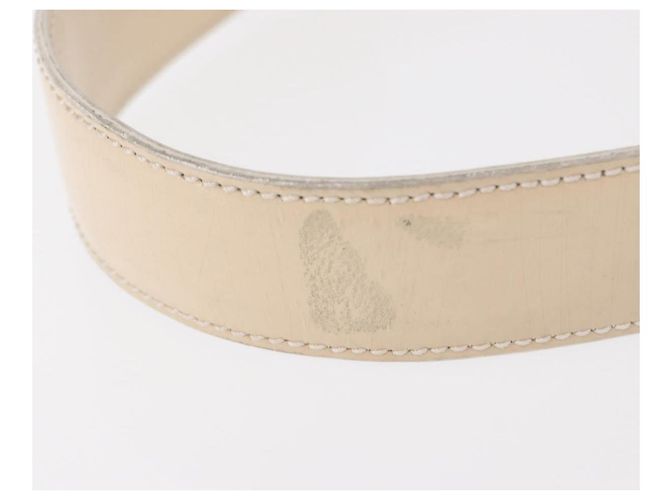 Céline Borsa a Spalla CELINE Circle Smalto Avorio Oro Auth 161499 D'oro Crudo - vista 8