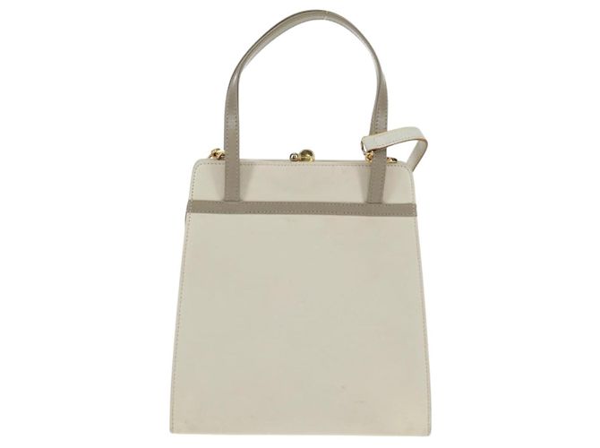 Borsa a mano Vala in pelle 2 in 1 bianca e oro Auth 160802 di Salvatore Ferragamo Bianco D'oro - vista 2