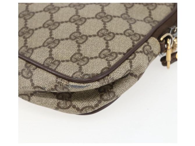 Gucci Borsa a Spalla GG Supreme PVC Beige Oro 97 02 068 Auth 161385 D'oro - vista 16
