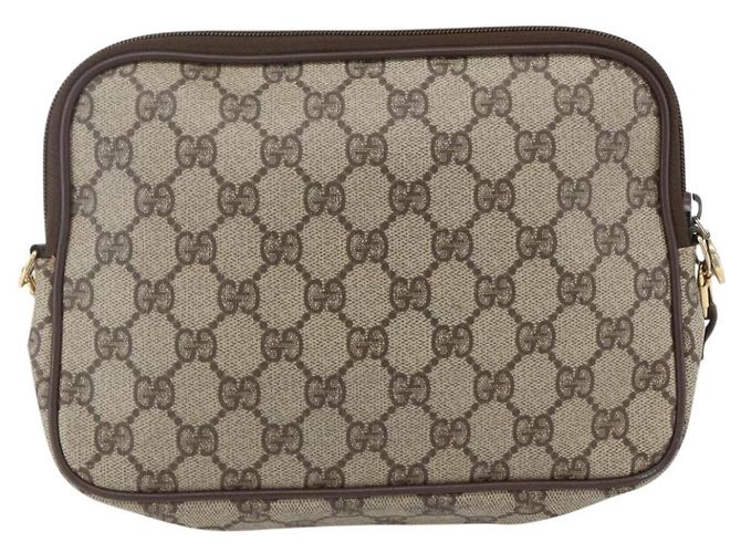 Gucci Borsa a Spalla GG Supreme PVC Beige Oro 97 02 068 Auth 161385 D'oro - vista 2