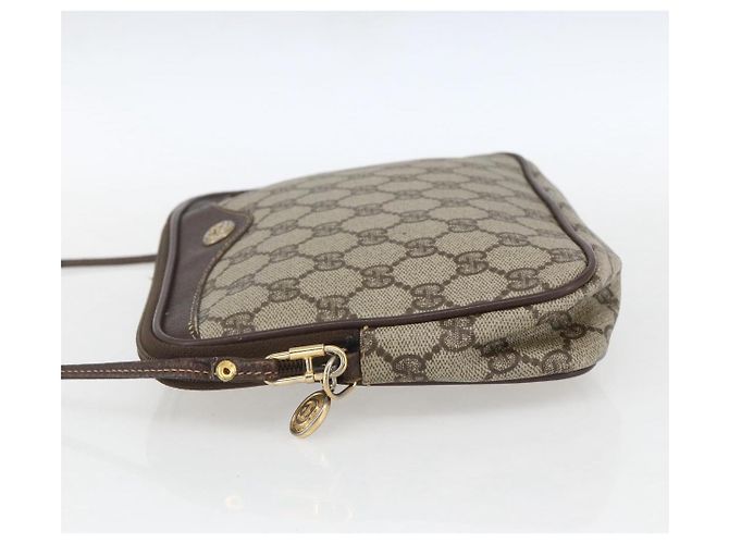 Gucci Borsa a Spalla GG Supreme PVC Beige Oro 97 02 068 Auth 161385 D'oro - vista 3