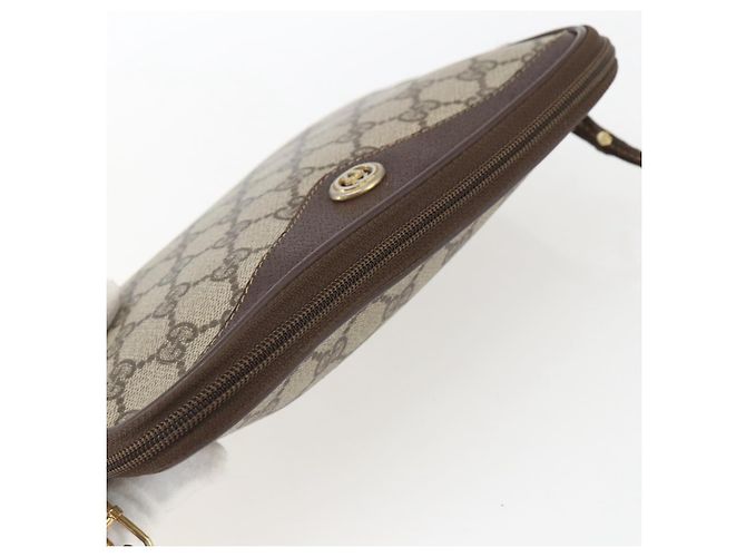 Gucci Borsa a Spalla GG Supreme PVC Beige Oro 97 02 068 Auth 161385 D'oro - vista 6