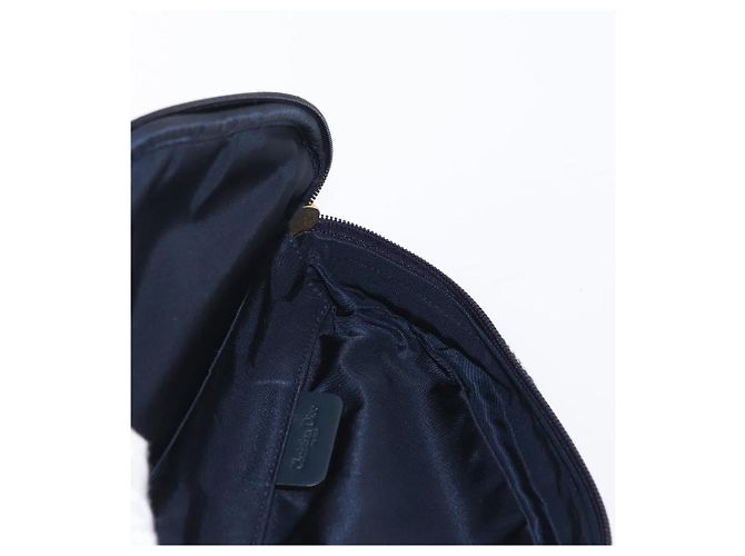 Bolso de Silla de Lona Trotter Christian Dior Azul Marino Dorado Auth 162748 - vista 18
