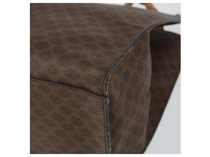 Céline Borsa a mano in tela Macadam CELINE in pelle PVC marrone oro Auth 161051 D'oro - vista 15