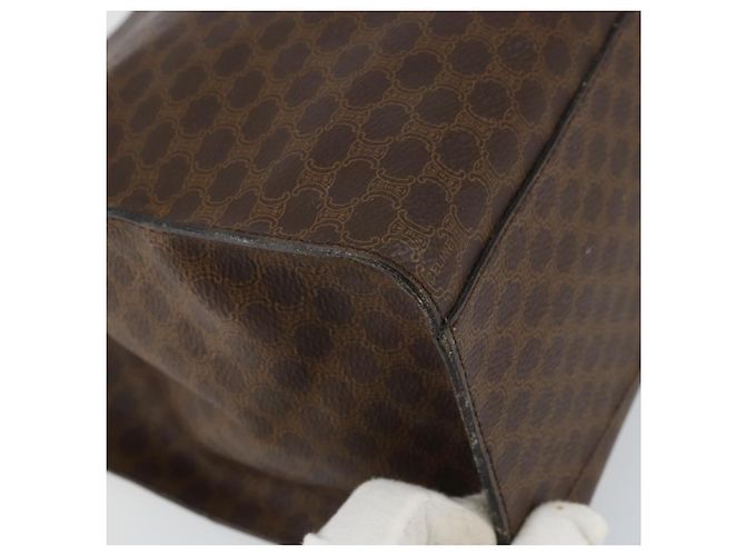 Céline Borsa a mano in tela Macadam CELINE in pelle PVC marrone oro Auth 161051 D'oro - vista 16