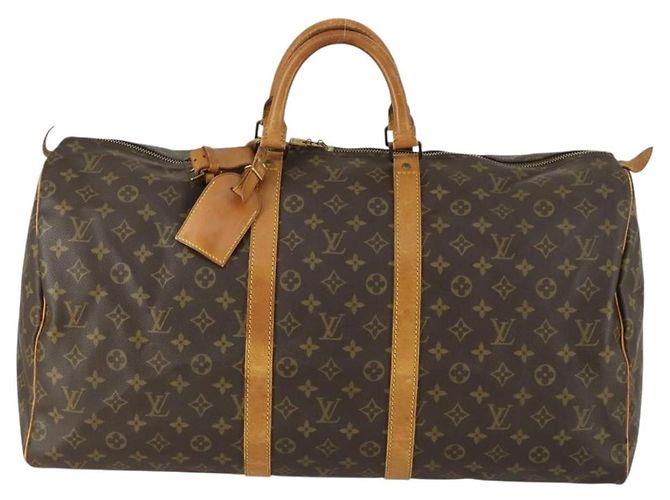 LOUIS VUITTON Monogram Keepall 55 Boston Bag M41424 LV Auth 161538 - view 13