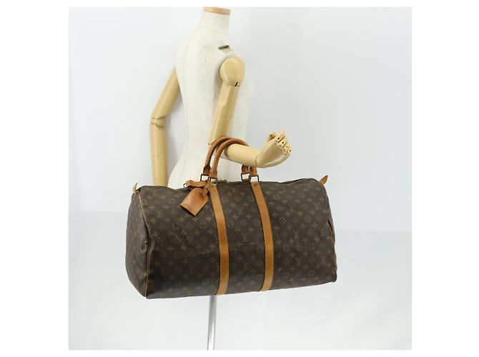 LOUIS VUITTON Monogram Keepall 55 Boston Bag M41424 LV Auth 161538 - view 22