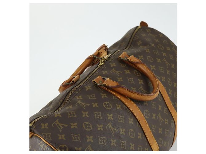 LOUIS VUITTON Monogram Keepall 55 Boston Bag M41424 LV Auth 161538 - view 6