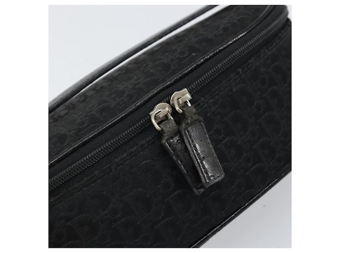 Pochette Vanity in Tela Trotter Christian Dior Nero Argento Auth hk3265 - vista 10