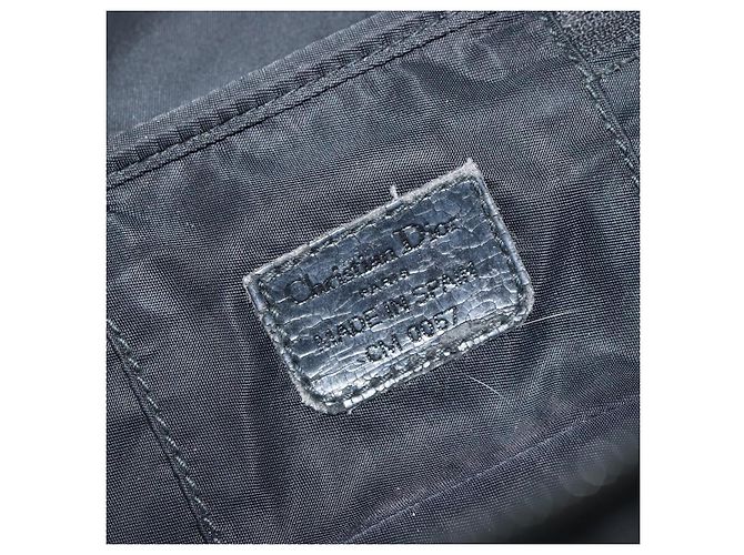 Pochette Vanity in Tela Trotter Christian Dior Nero Argento Auth hk3265 - vista 12