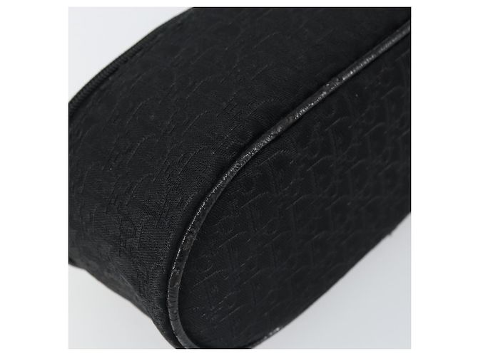Pochette Vanity in Tela Trotter Christian Dior Nero Argento Auth hk3265 - vista 14