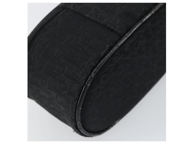 Pochette Vanity in Tela Trotter Christian Dior Nero Argento Auth hk3265 - vista 16