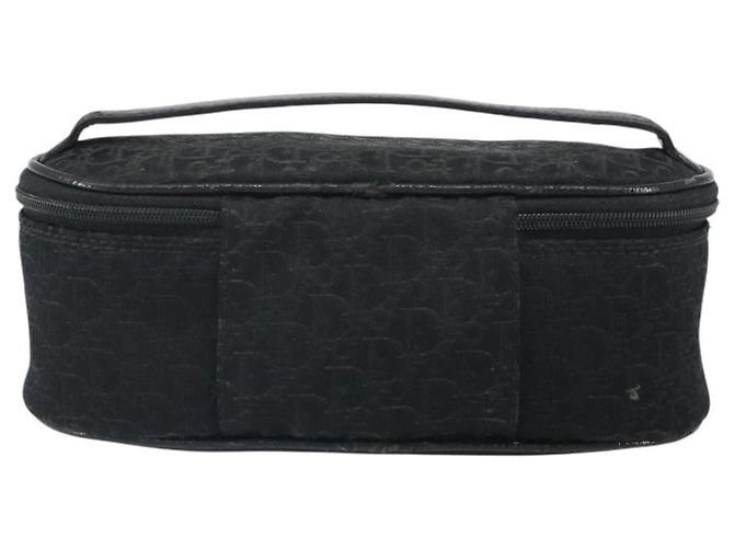 Pochette Vanity in Tela Trotter Christian Dior Nero Argento Auth hk3265 - vista 2