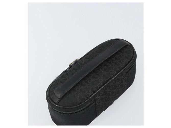 Pochette Vanity in Tela Trotter Christian Dior Nero Argento Auth hk3265 - vista 6