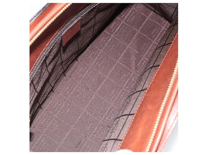Céline Borsa a mano in tela Macadam CELINE in pelle 2 in 1 marrone oro Auth 160135 D'oro - vista 11