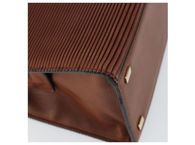 Céline Borsa a mano in tela Macadam CELINE in pelle 2 in 1 marrone oro Auth 160135 D'oro - vista 18