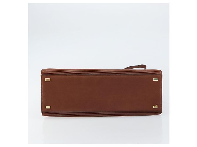 Céline Borsa a mano in tela Macadam CELINE in pelle 2 in 1 marrone oro Auth 160135 D'oro - vista 5