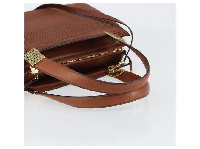 Céline Borsa a mano in tela Macadam CELINE in pelle 2 in 1 marrone oro Auth 160135 D'oro - vista 7