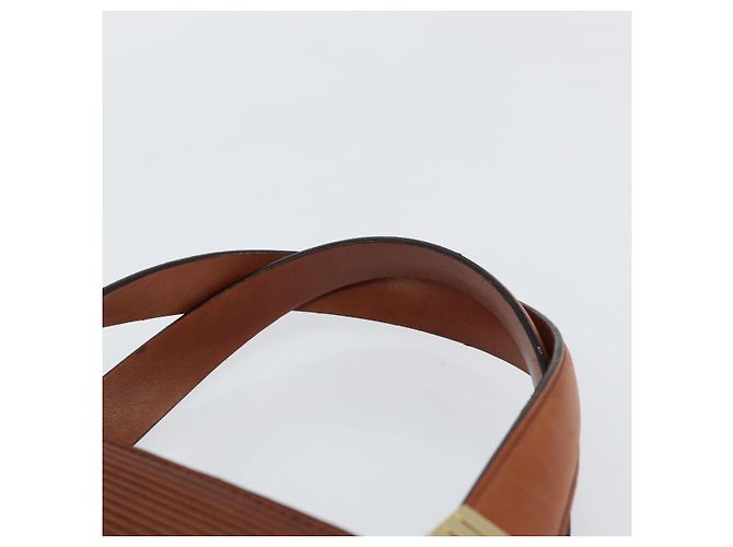 Céline Borsa a mano in tela Macadam CELINE in pelle 2 in 1 marrone oro Auth 160135 D'oro - vista 8