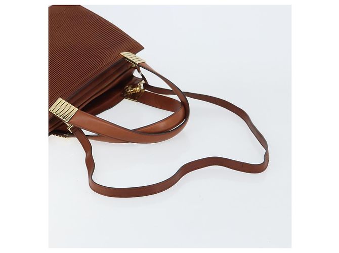 Céline Borsa a mano in tela Macadam CELINE in pelle 2 in 1 marrone oro Auth 160135 D'oro - vista 9
