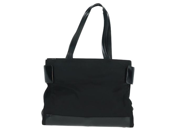 Borsa Tote Prada in Nylon Nero Argento Auth 160719 - vista 13