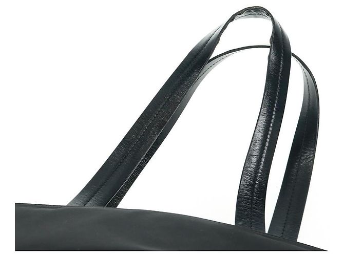Borsa Tote Prada in Nylon Nero Argento Auth 160719 - vista 14