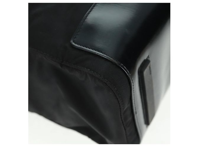 Borsa Tote Prada in Nylon Nero Argento Auth 160719 - vista 15