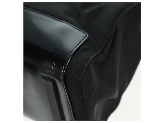 Borsa Tote Prada in Nylon Nero Argento Auth 160719 - vista 18