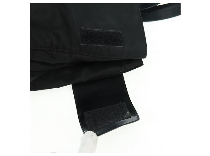 Borsa Tote Prada in Nylon Nero Argento Auth 160719 - vista 19