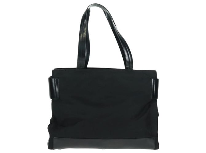 Borsa Tote Prada in Nylon Nero Argento Auth 160719 - vista 2