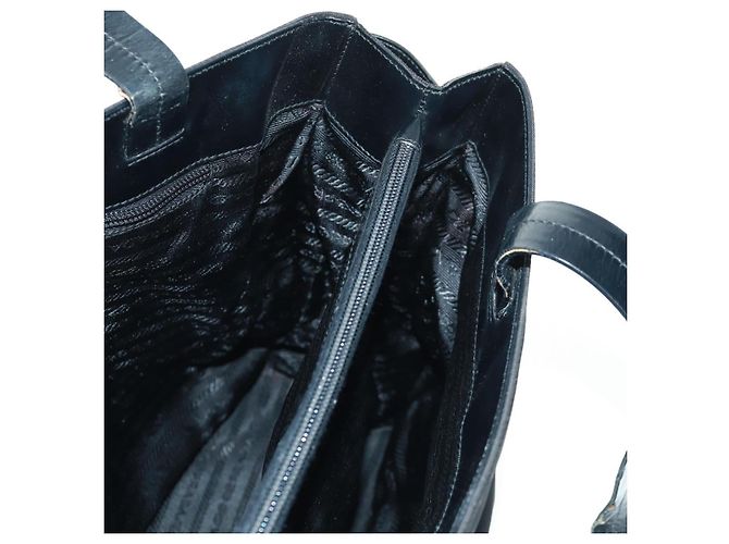 Borsa Tote Prada in Nylon Nero Argento Auth 160719 - vista 21