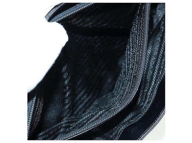 Borsa Tote Prada in Nylon Nero Argento Auth 160719 - vista 24