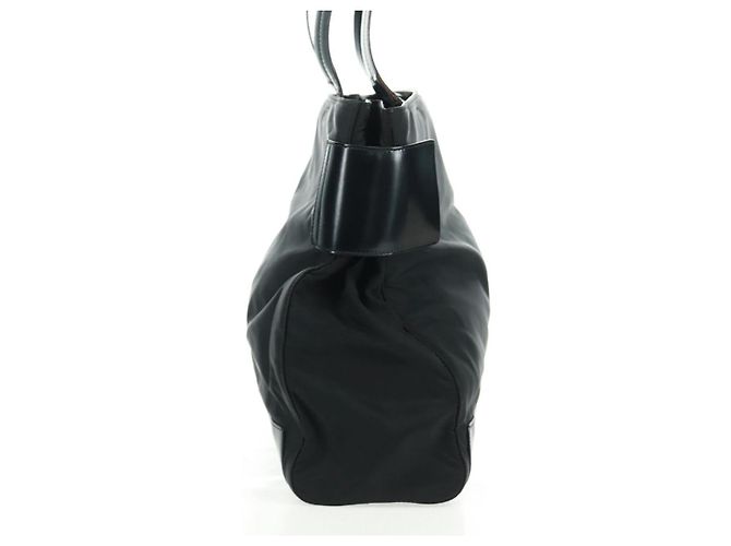 Borsa Tote Prada in Nylon Nero Argento Auth 160719 - vista 4