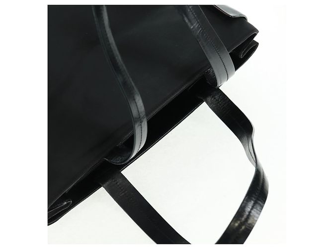 Borsa Tote Prada in Nylon Nero Argento Auth 160719 - vista 6